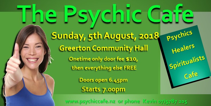 Psychic cafe next event Sunday, 5th August!