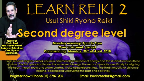 Just so you can PREPARE – Second Degree Reiki class will begin 30th of April, 2018.