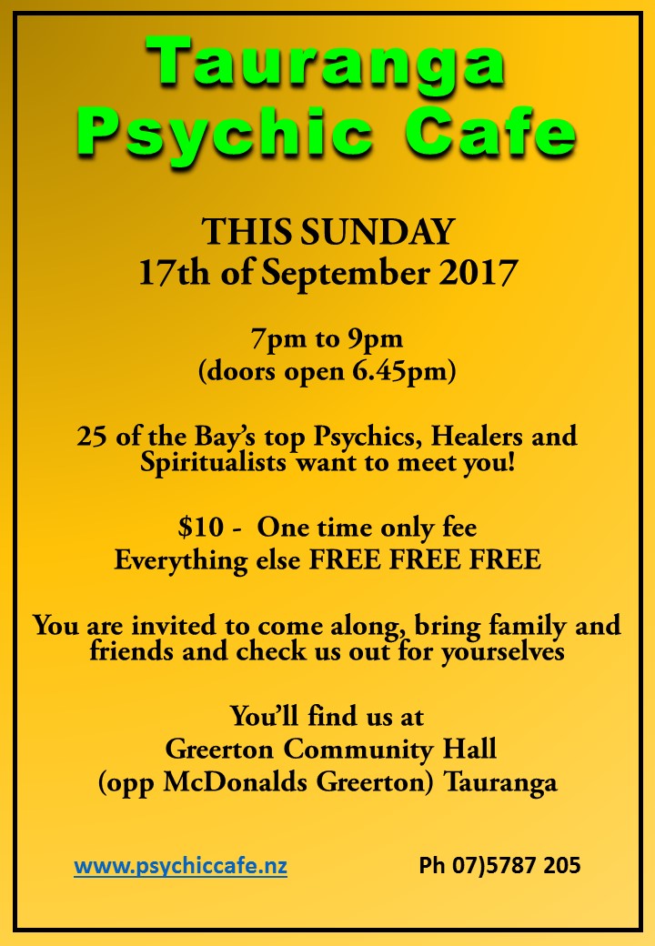 You are currently viewing Psychic Cafe Spectacular this Sunday, 17th September!!!