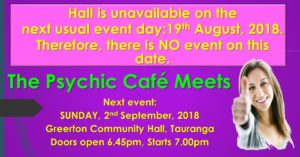 Read more about the article Psychic Cafe next event: 2nd September, 2018