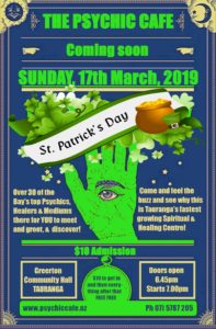 Read more about the article Next Psychic Cafe meets St Paddy’s Day – 17th March, 2019!